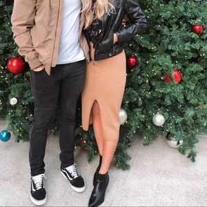Free people cord skirt- tan